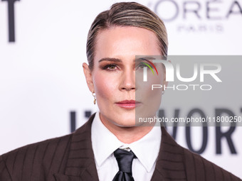 Ashlyn Harris arrives at the 19th Annual L'Oreal Paris' Women Of Worth Celebration 2024 held at NeueHouse Hollywood on November 21, 2024 in...