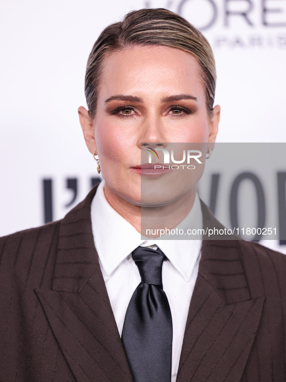 Ashlyn Harris arrives at the 19th Annual L'Oreal Paris' Women Of Worth Celebration 2024 held at NeueHouse Hollywood on November 21, 2024 in...