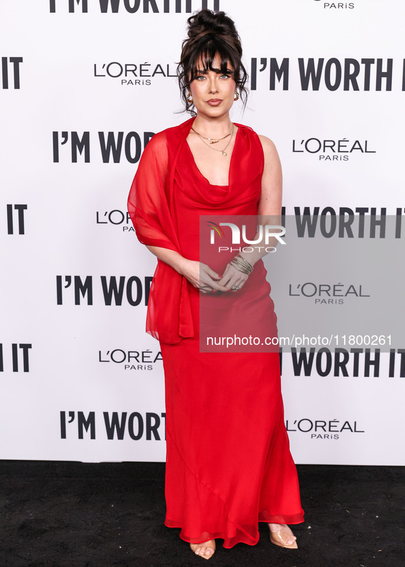 Melissa Alatorre arrives at the 19th Annual L'Oreal Paris' Women Of Worth Celebration 2024 held at NeueHouse Hollywood on November 21, 2024...