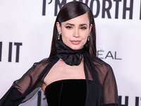 Sofia Carson arrives at the 19th Annual L'Oreal Paris' Women Of Worth Celebration 2024 held at NeueHouse Hollywood on November 21, 2024 in H...