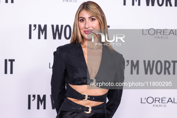 Emma Slater arrives at the 19th Annual L'Oreal Paris' Women Of Worth Celebration 2024 held at NeueHouse Hollywood on November 21, 2024 in Ho...