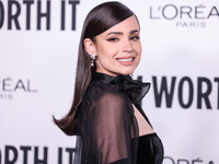 Sofia Carson arrives at the 19th Annual L'Oreal Paris' Women Of Worth Celebration 2024 held at NeueHouse Hollywood on November 21, 2024 in H...