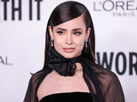 Sofia Carson arrives at the 19th Annual L'Oreal Paris' Women Of Worth Celebration 2024 held at NeueHouse Hollywood on November 21, 2024 in H...