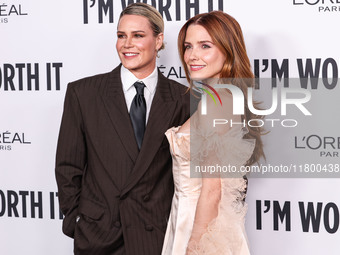 Ashlyn Harris and girlfriend Sophia Bush arrive at the 19th Annual L'Oreal Paris' Women Of Worth Celebration 2024 held at NeueHouse Hollywoo...