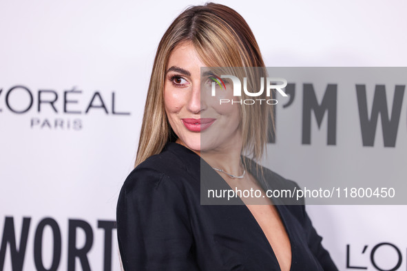 Emma Slater arrives at the 19th Annual L'Oreal Paris' Women Of Worth Celebration 2024 held at NeueHouse Hollywood on November 21, 2024 in Ho...