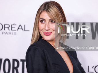 Emma Slater arrives at the 19th Annual L'Oreal Paris' Women Of Worth Celebration 2024 held at NeueHouse Hollywood on November 21, 2024 in Ho...