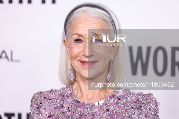 Helen Mirren arrives at the 19th Annual L'Oreal Paris' Women Of Worth Celebration 2024 held at NeueHouse Hollywood on November 21, 2024 in H...