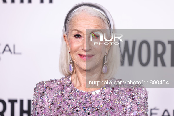 Helen Mirren arrives at the 19th Annual L'Oreal Paris' Women Of Worth Celebration 2024 held at NeueHouse Hollywood on November 21, 2024 in H...