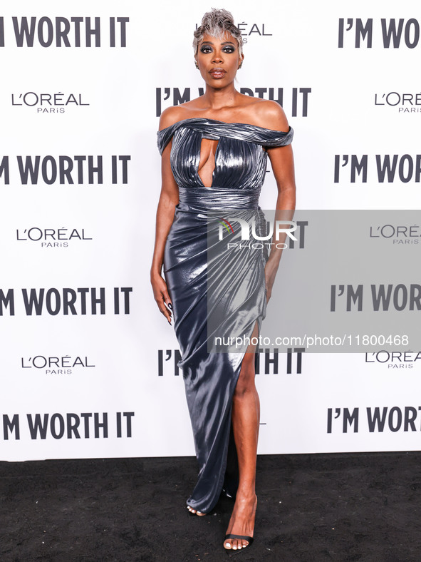 Yvonne Orji arrives at the 19th Annual L'Oreal Paris' Women Of Worth Celebration 2024 held at NeueHouse Hollywood on November 21, 2024 in Ho...