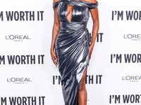 Yvonne Orji arrives at the 19th Annual L'Oreal Paris' Women Of Worth Celebration 2024 held at NeueHouse Hollywood on November 21, 2024 in Ho...