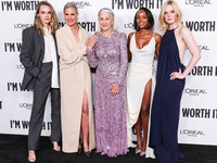 Cara Delevingne, Andie MacDowell, Helen Mirren, Aja Naomi King and Elle Fanning arrive at the 19th Annual L'Oreal Paris' Women Of Worth Cele...