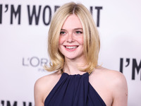 Elle Fanning arrives at the 19th Annual L'Oreal Paris' Women Of Worth Celebration 2024 held at NeueHouse Hollywood on November 21, 2024 in H...