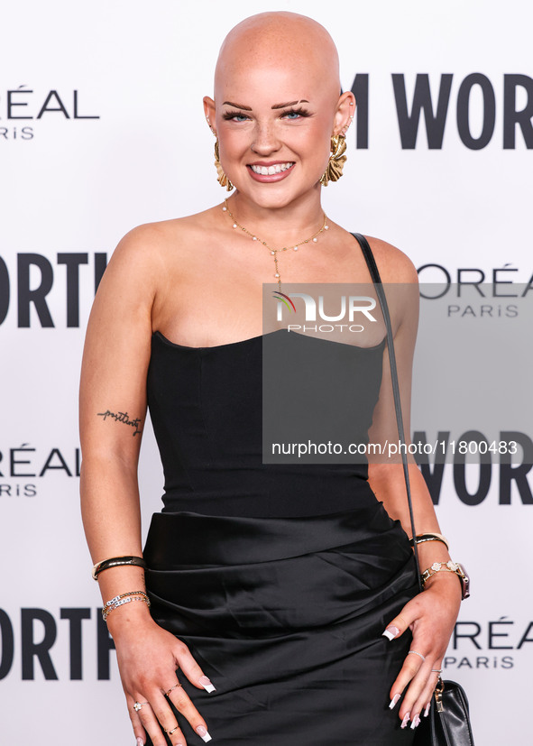 Emmy Combs arrives at the 19th Annual L'Oreal Paris' Women Of Worth Celebration 2024 held at NeueHouse Hollywood on November 21, 2024 in Hol...