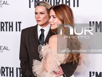 Ashlyn Harris and girlfriend Sophia Bush arrive at the 19th Annual L'Oreal Paris' Women Of Worth Celebration 2024 held at NeueHouse Hollywoo...