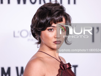 Isabela Moner Merced arrives at the 19th Annual L'Oreal Paris' Women Of Worth Celebration 2024 held at NeueHouse Hollywood on November 21, 2...