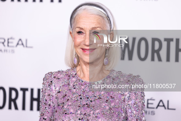 Helen Mirren arrives at the 19th Annual L'Oreal Paris' Women Of Worth Celebration 2024 held at NeueHouse Hollywood on November 21, 2024 in H...