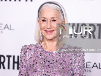 Helen Mirren arrives at the 19th Annual L'Oreal Paris' Women Of Worth Celebration 2024 held at NeueHouse Hollywood on November 21, 2024 in H...