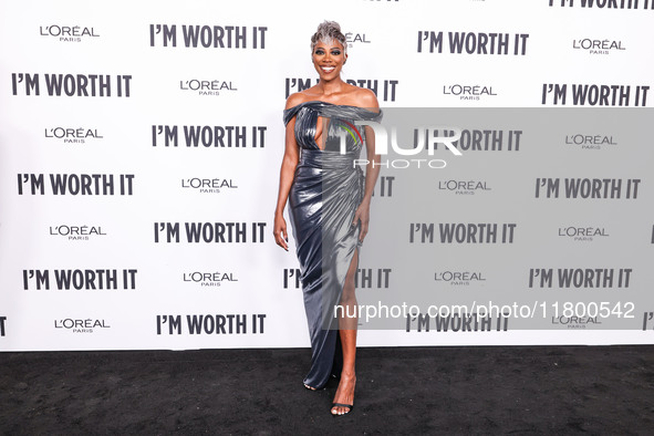 Yvonne Orji arrives at the 19th Annual L'Oreal Paris' Women Of Worth Celebration 2024 held at NeueHouse Hollywood on November 21, 2024 in Ho...