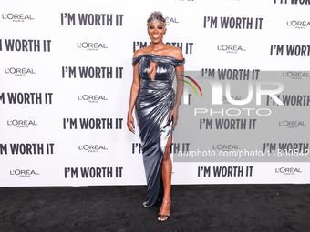 Yvonne Orji arrives at the 19th Annual L'Oreal Paris' Women Of Worth Celebration 2024 held at NeueHouse Hollywood on November 21, 2024 in Ho...