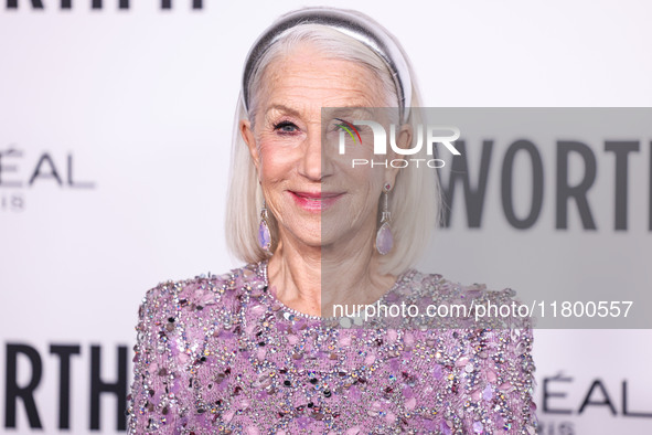 Helen Mirren arrives at the 19th Annual L'Oreal Paris' Women Of Worth Celebration 2024 held at NeueHouse Hollywood on November 21, 2024 in H...