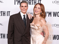 Ashlyn Harris and girlfriend Sophia Bush arrive at the 19th Annual L'Oreal Paris' Women Of Worth Celebration 2024 held at NeueHouse Hollywoo...