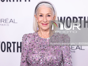 Helen Mirren arrives at the 19th Annual L'Oreal Paris' Women Of Worth Celebration 2024 held at NeueHouse Hollywood on November 21, 2024 in H...