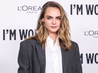 Cara Delevingne arrives at the 19th Annual L'Oreal Paris' Women Of Worth Celebration 2024 held at NeueHouse Hollywood on November 21, 2024 i...