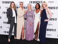 Cara Delevingne, Andie MacDowell, Helen Mirren, Aja Naomi King and Elle Fanning arrive at the 19th Annual L'Oreal Paris' Women Of Worth Cele...