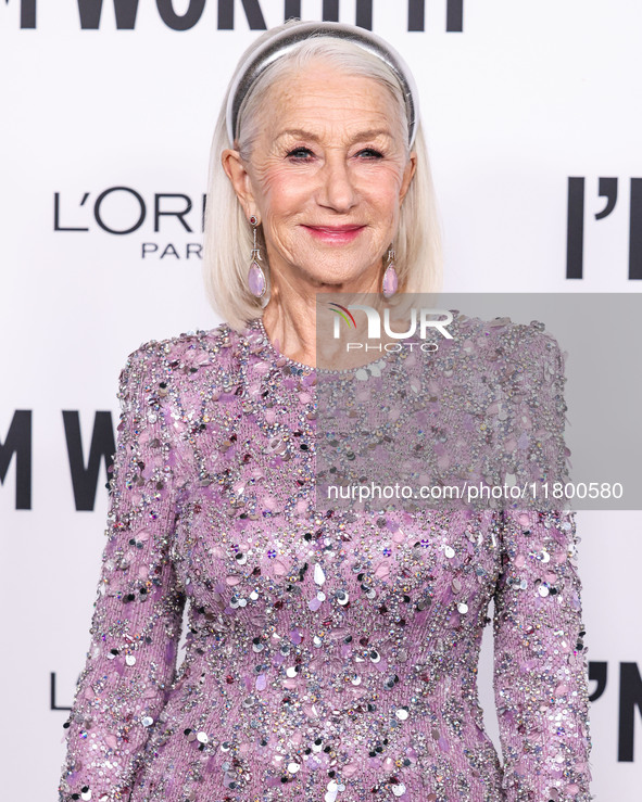 Helen Mirren arrives at the 19th Annual L'Oreal Paris' Women Of Worth Celebration 2024 held at NeueHouse Hollywood on November 21, 2024 in H...