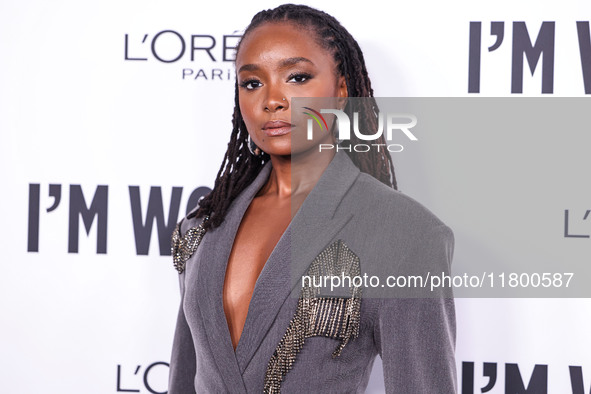 KiKi Layne arrives at the 19th Annual L'Oreal Paris' Women Of Worth Celebration 2024 held at NeueHouse Hollywood on November 21, 2024 in Hol...