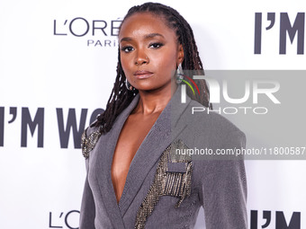 KiKi Layne arrives at the 19th Annual L'Oreal Paris' Women Of Worth Celebration 2024 held at NeueHouse Hollywood on November 21, 2024 in Hol...