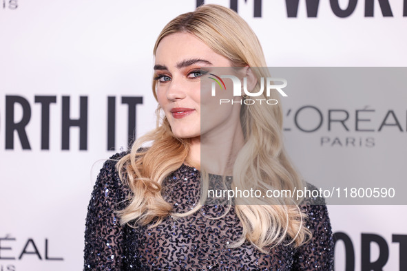 Meg Donnelly arrives at the 19th Annual L'Oreal Paris' Women Of Worth Celebration 2024 held at NeueHouse Hollywood on November 21, 2024 in H...