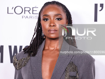 KiKi Layne arrives at the 19th Annual L'Oreal Paris' Women Of Worth Celebration 2024 held at NeueHouse Hollywood on November 21, 2024 in Hol...