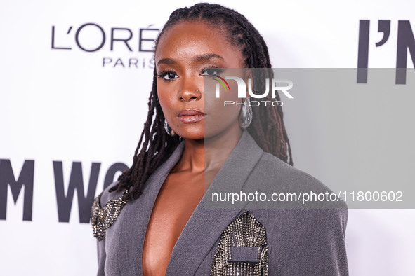 KiKi Layne arrives at the 19th Annual L'Oreal Paris' Women Of Worth Celebration 2024 held at NeueHouse Hollywood on November 21, 2024 in Hol...