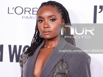 KiKi Layne arrives at the 19th Annual L'Oreal Paris' Women Of Worth Celebration 2024 held at NeueHouse Hollywood on November 21, 2024 in Hol...