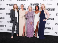 Cara Delevingne, Andie MacDowell, Helen Mirren, Aja Naomi King and Elle Fanning arrive at the 19th Annual L'Oreal Paris' Women Of Worth Cele...