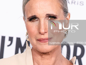 Andie MacDowell arrives at the 19th Annual L'Oreal Paris' Women Of Worth Celebration 2024 held at NeueHouse Hollywood on November 21, 2024 i...