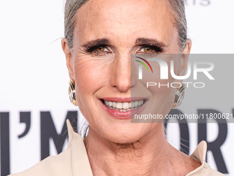 Andie MacDowell arrives at the 19th Annual L'Oreal Paris' Women Of Worth Celebration 2024 held at NeueHouse Hollywood on November 21, 2024 i...