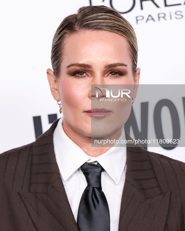 Ashlyn Harris arrives at the 19th Annual L'Oreal Paris' Women Of Worth Celebration 2024 held at NeueHouse Hollywood on November 21, 2024 in...