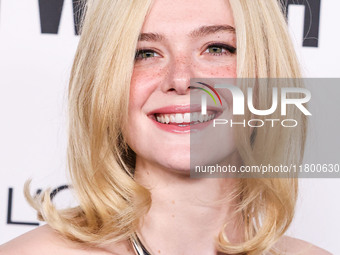 Elle Fanning arrives at the 19th Annual L'Oreal Paris' Women Of Worth Celebration 2024 held at NeueHouse Hollywood on November 21, 2024 in H...