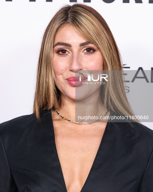 Emma Slater arrives at the 19th Annual L'Oreal Paris' Women Of Worth Celebration 2024 held at NeueHouse Hollywood on November 21, 2024 in Ho...