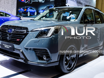 Subaru Forester Sport is displayed during The Gaikindo Jakarta Auto Week in Tangerang, Indonesia, on November 22, 2024. The show, the nation...