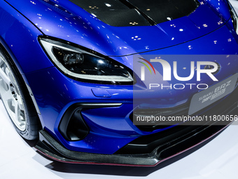 Subaru BRZ Drift Edition is displayed during The Gaikindo Jakarta Auto Week in Tangerang, Indonesia, on November 22, 2024. The show, the nat...