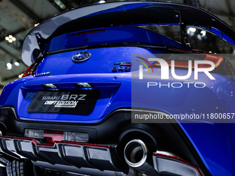 Subaru BRZ Drift Edition is displayed during The Gaikindo Jakarta Auto Week in Tangerang, Indonesia, on November 22, 2024. The show, the nat...