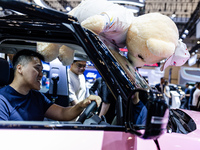 Chery J6 EV (Electric Vehicle) is displayed during The Gaikindo Jakarta Auto Week in Tangerang, Indonesia, on November 22, 2024. The show, t...