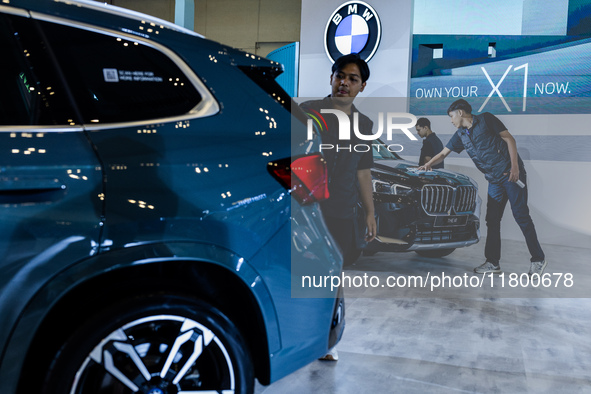 BMW The X1 is displayed during The Gaikindo Jakarta Auto Week in Tangerang, Indonesia, on November 22, 2024. The show, the nation's largest...