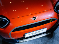 The All-Electric MINI Aceman is displayed during The Gaikindo Jakarta Auto Week in Tangerang, Indonesia, on November 22, 2024. The show, the...