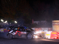 Driver Sebastien Ogier and co-driver Vincent Landais of the team Toyota Gazoo Racing WRT, Toyota GR Yaris Rally1 Hybrid, face the second day...