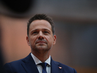 In Krakow, Poland, on November 16, 2024, candidate for president in the primaries Rafal Trzaskowski attends a meeting at Hala Com-Com Zone i...