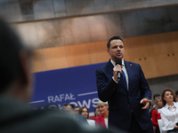 In Krakow, Poland, on November 16, 2024, candidate for president in the primaries Rafal Trzaskowski attends a meeting at Hala Com-Com Zone i...